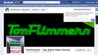 Screenshot TonFlimmern Facebook Seite